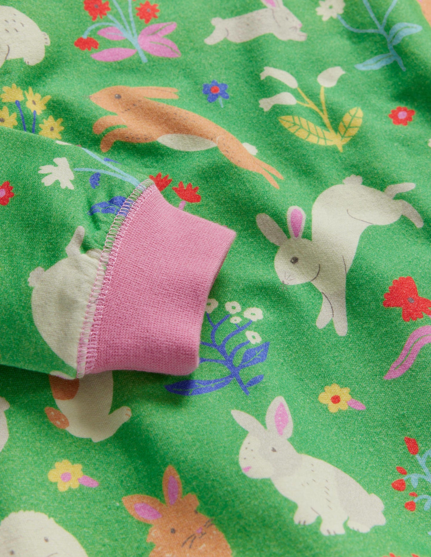 Cosy Sweat Dress-Aloe Green Bunnies