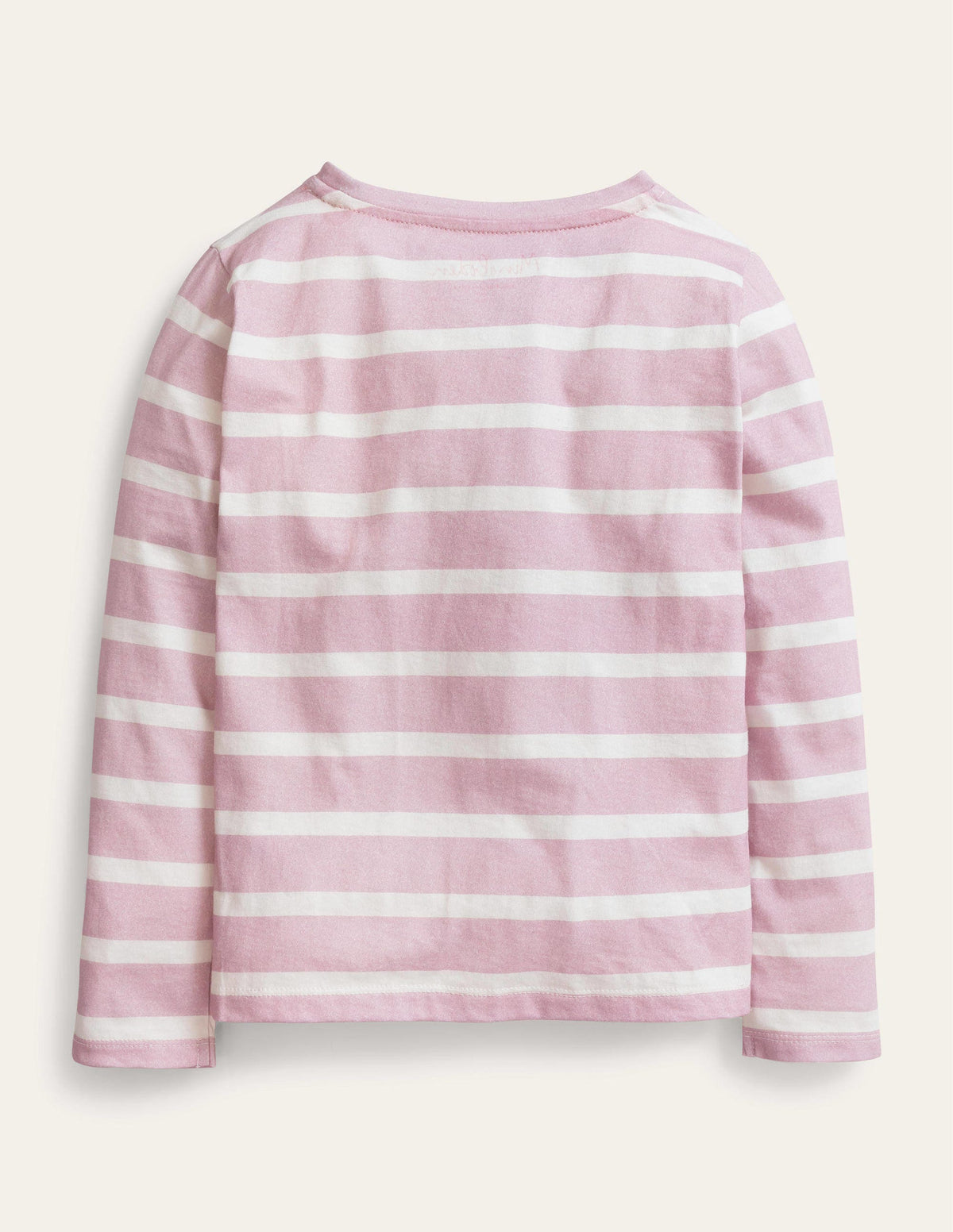 Long Sleeve Appliqué Top-Boto Pink/Ivory Heart Bunny-2
