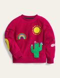 Towelling Logo Sweat-Candy Cane Pink