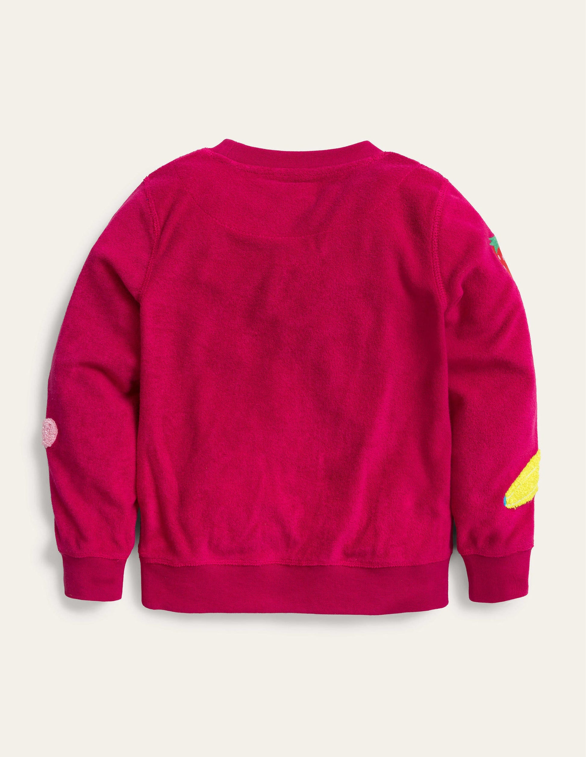 Towelling Logo Sweat-Candy Cane Pink-2