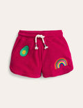 Towelling Appliqué Shorts-Candy Cane