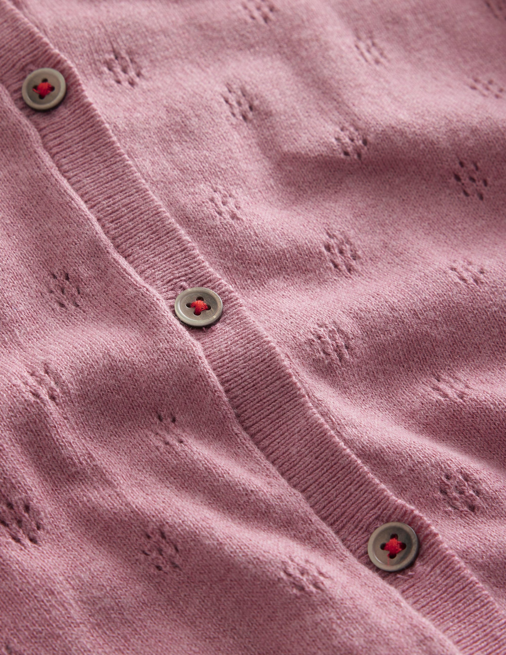 Cotton Cashmere Cardigan-Cameo Pink - Image 3