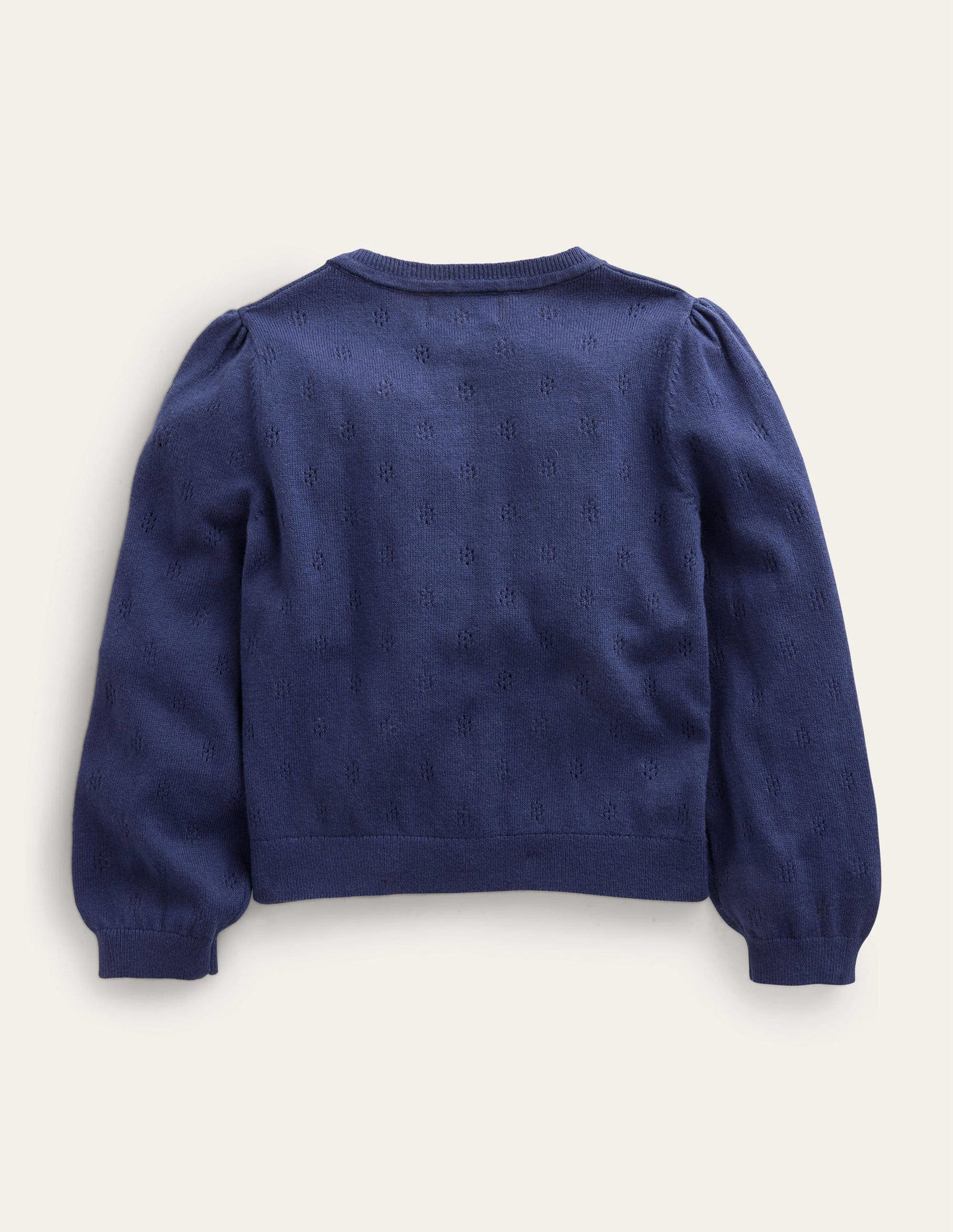 Cotton Cashmere Cardigan-College Navy-2