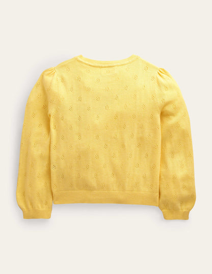 Cotton Cashmere Cardigan-Soft Lemon-2