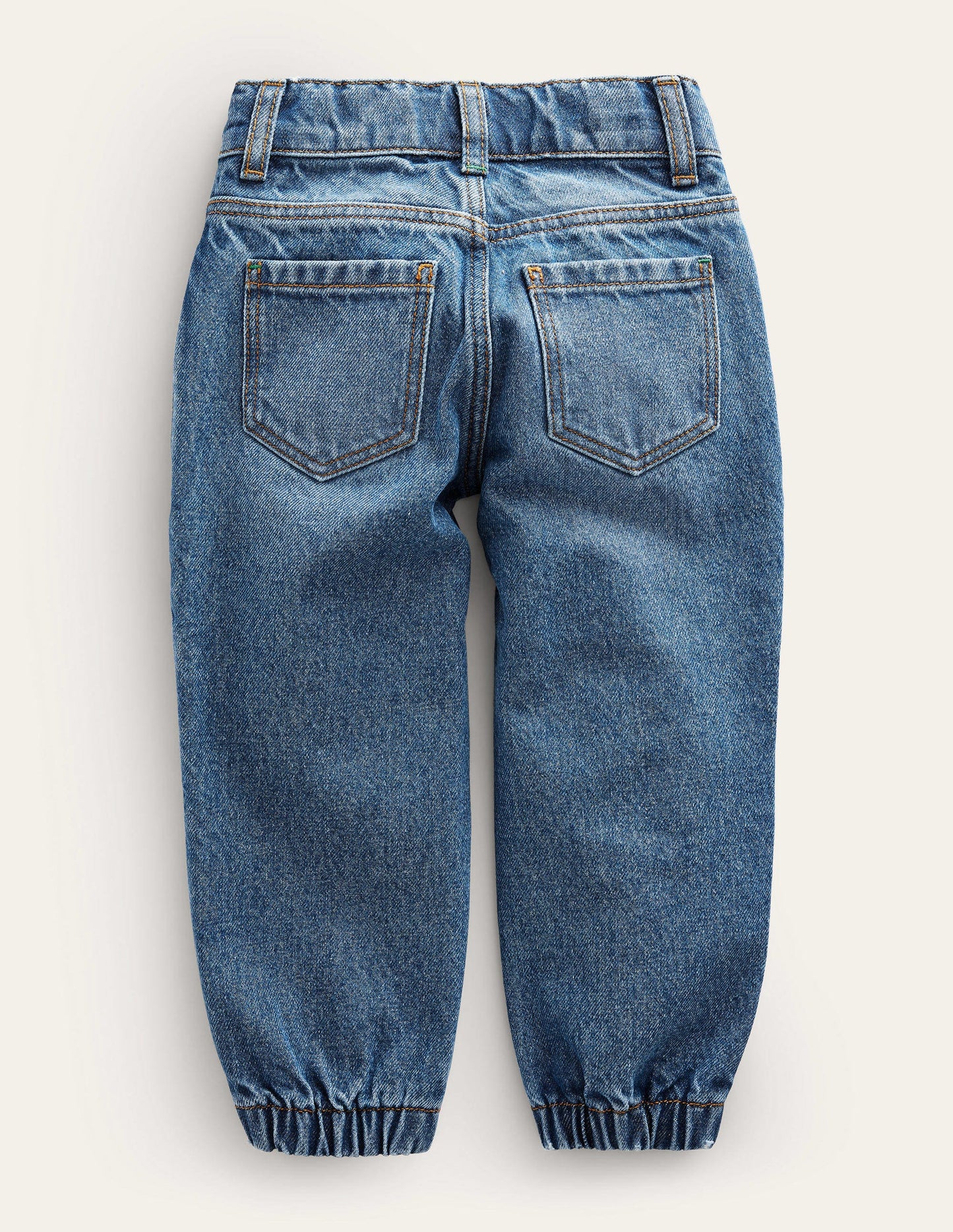 Cuffed Denim Jeans-Light Vintage Wash