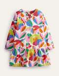 Long-sleeved Printed Kaftan-Ivory, Multi Fabulous Floral