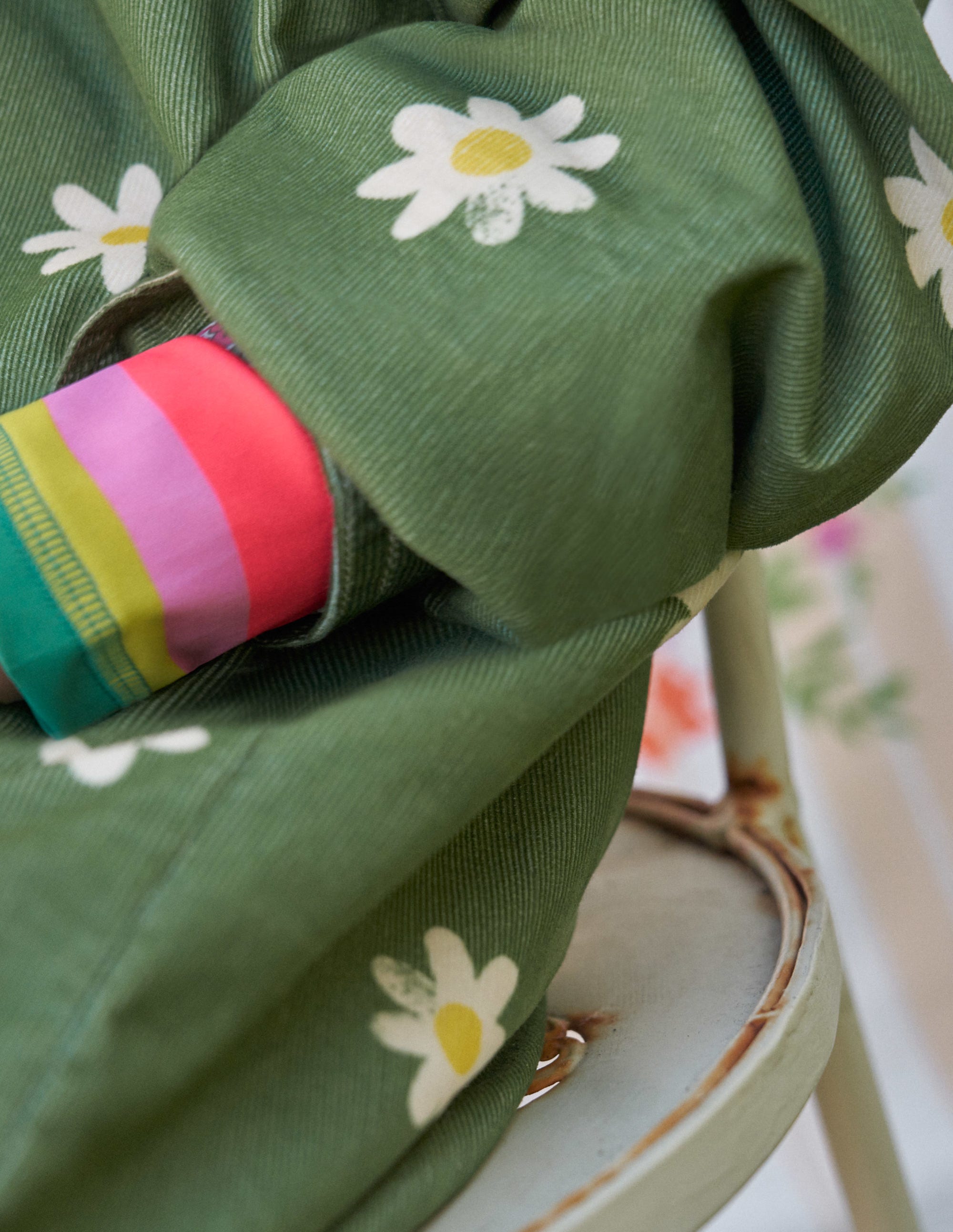 Utility Dress-Safari Green Daisy Stamp - Image 9