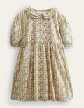 Printed Tea Dress-Vanilla Pod Daisy Wave