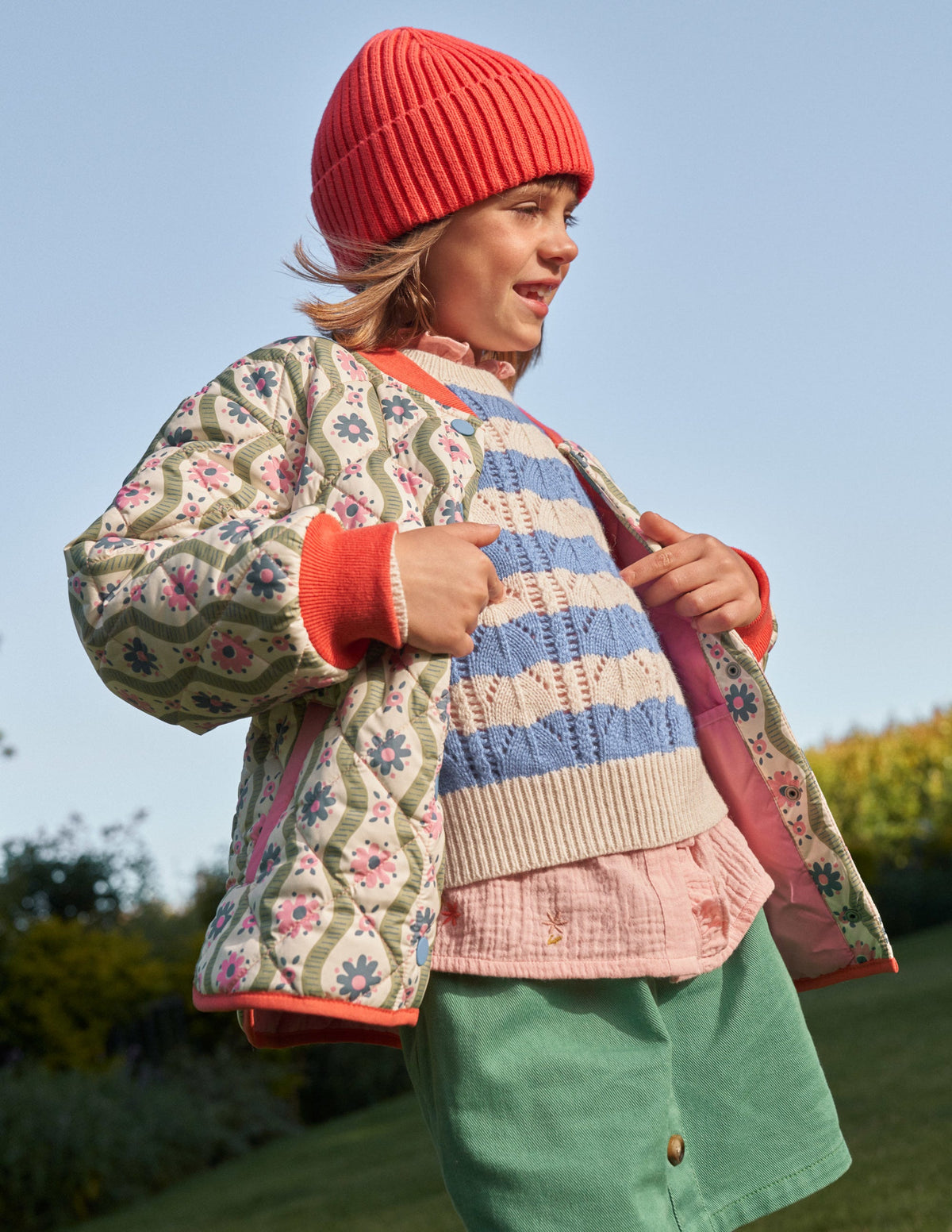 Quilted Bomber Jacket-Vanilla Pod Large Daisy Wave-5