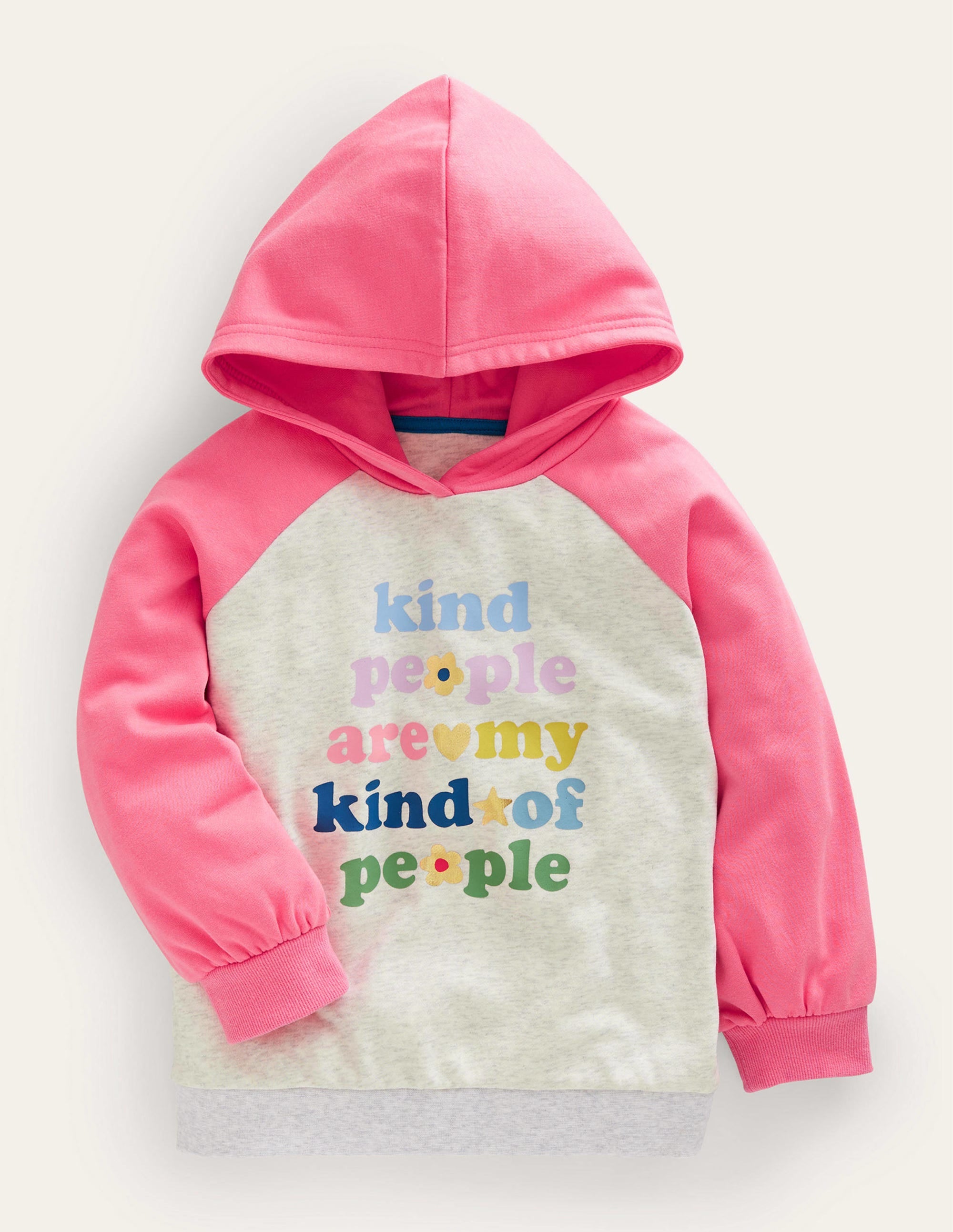 Volume Sleeve Logo Hoodie-Oatmeal Marl/Crab Apple - Image 1