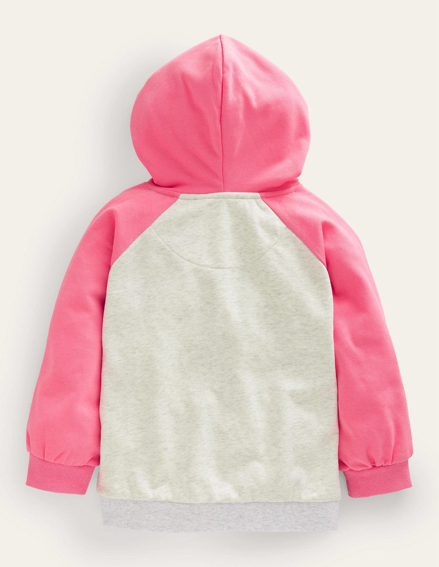 Volume Sleeve Logo Hoodie-Oatmeal Marl/Crab Apple