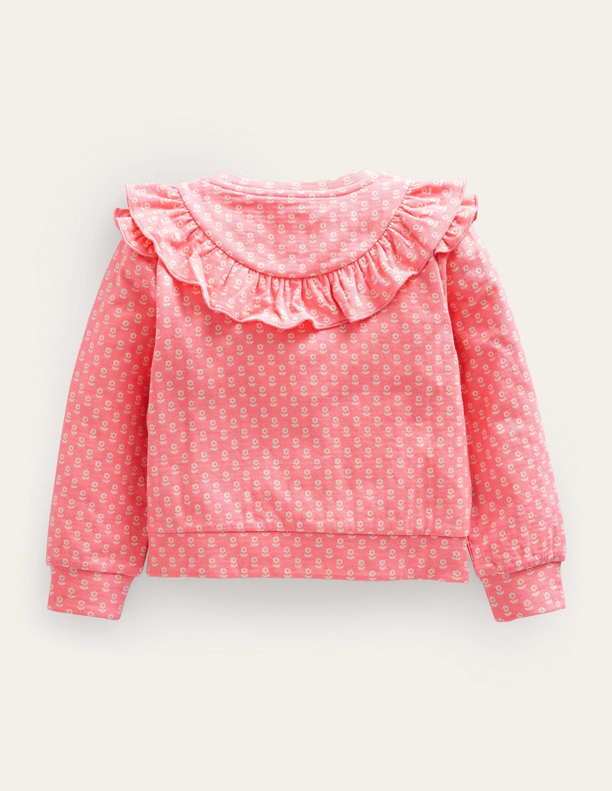 Frill Sweatshirt-Crab Apple Pink Floral-2