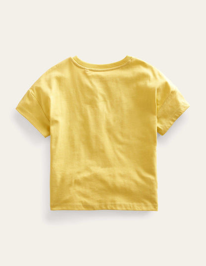 Printed Graphic T-shirt-Soft Lemon Hope-5