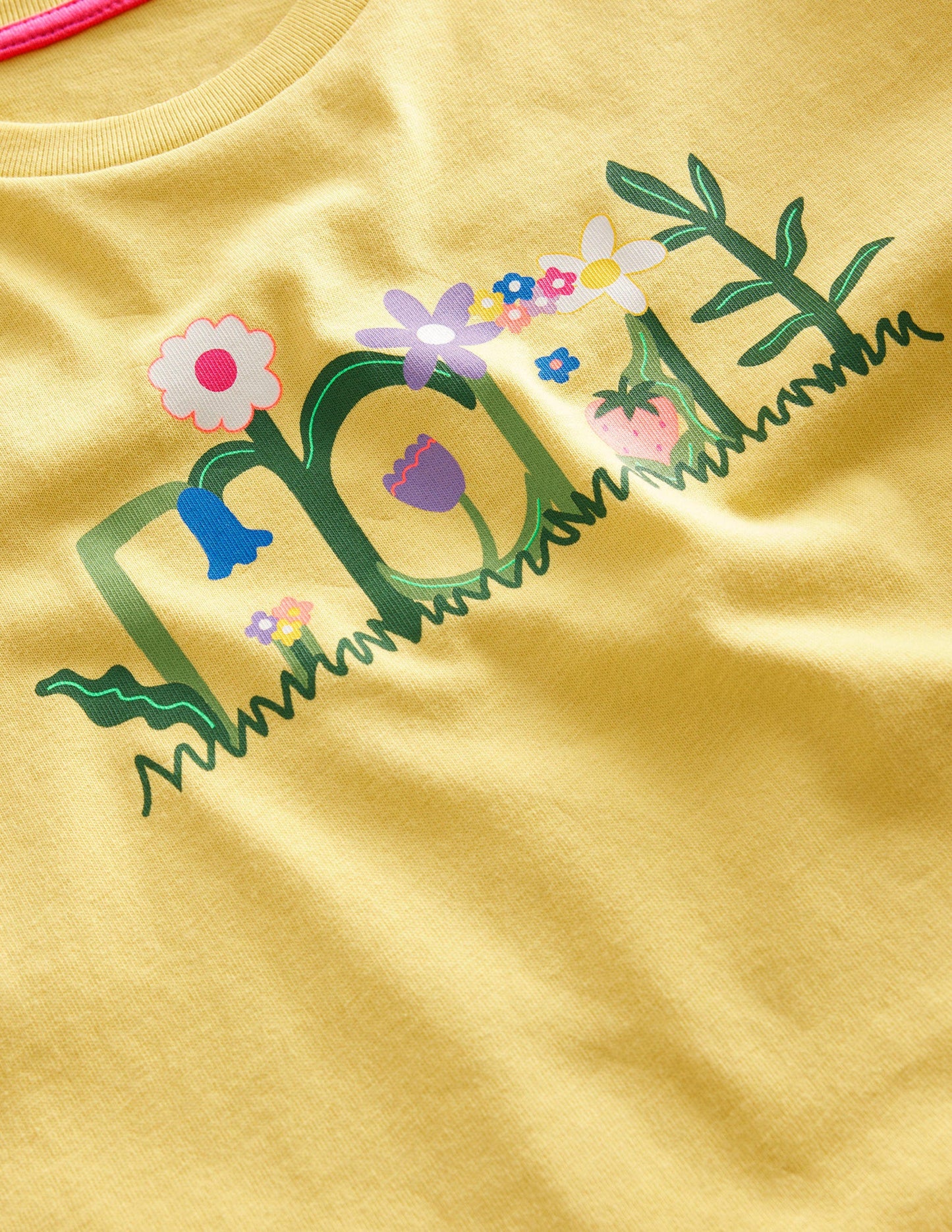 Printed Graphic T-shirt-Soft Lemon Hope