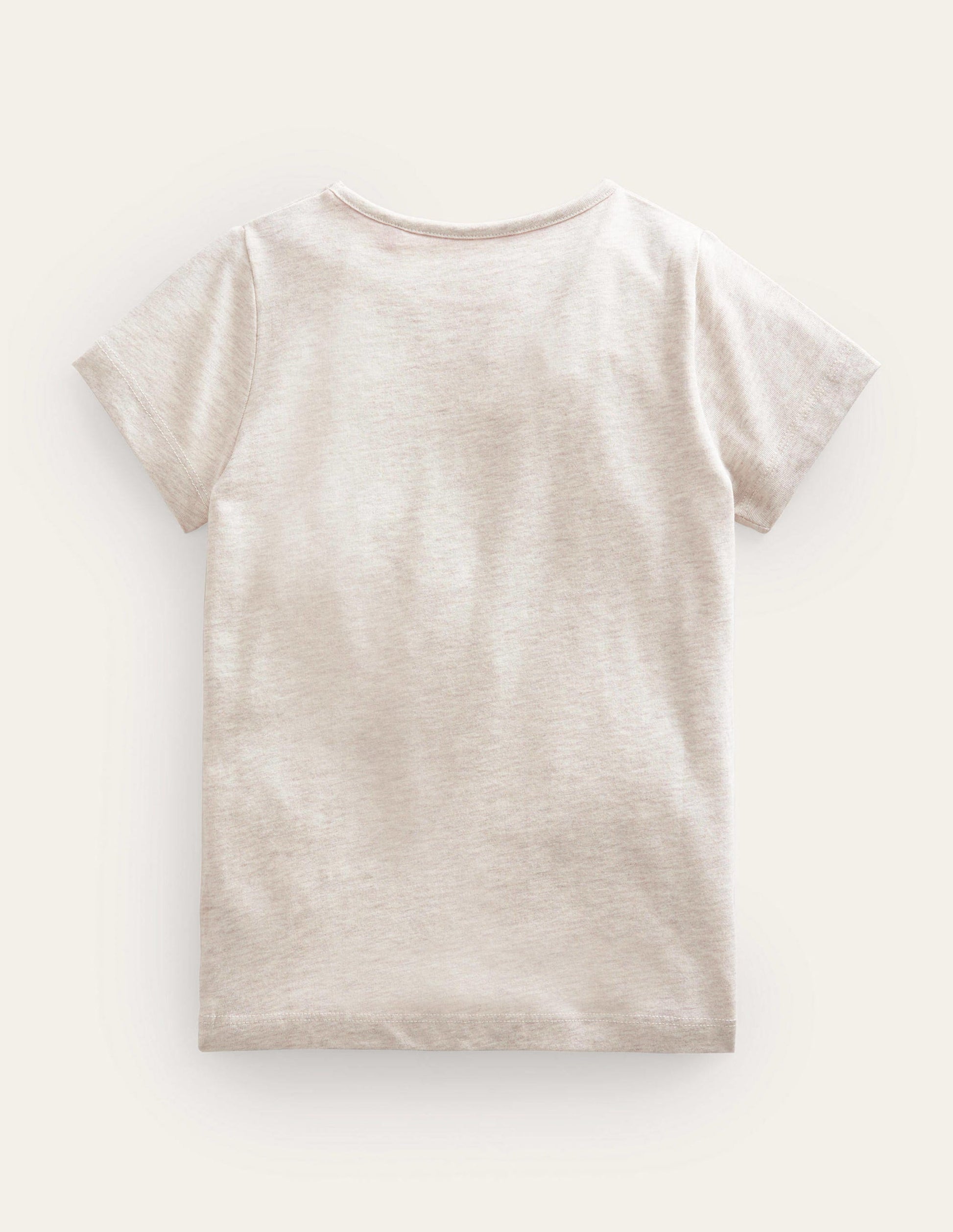 Logo Educational T-shirt-Oatmeal Marl Butterfly-2