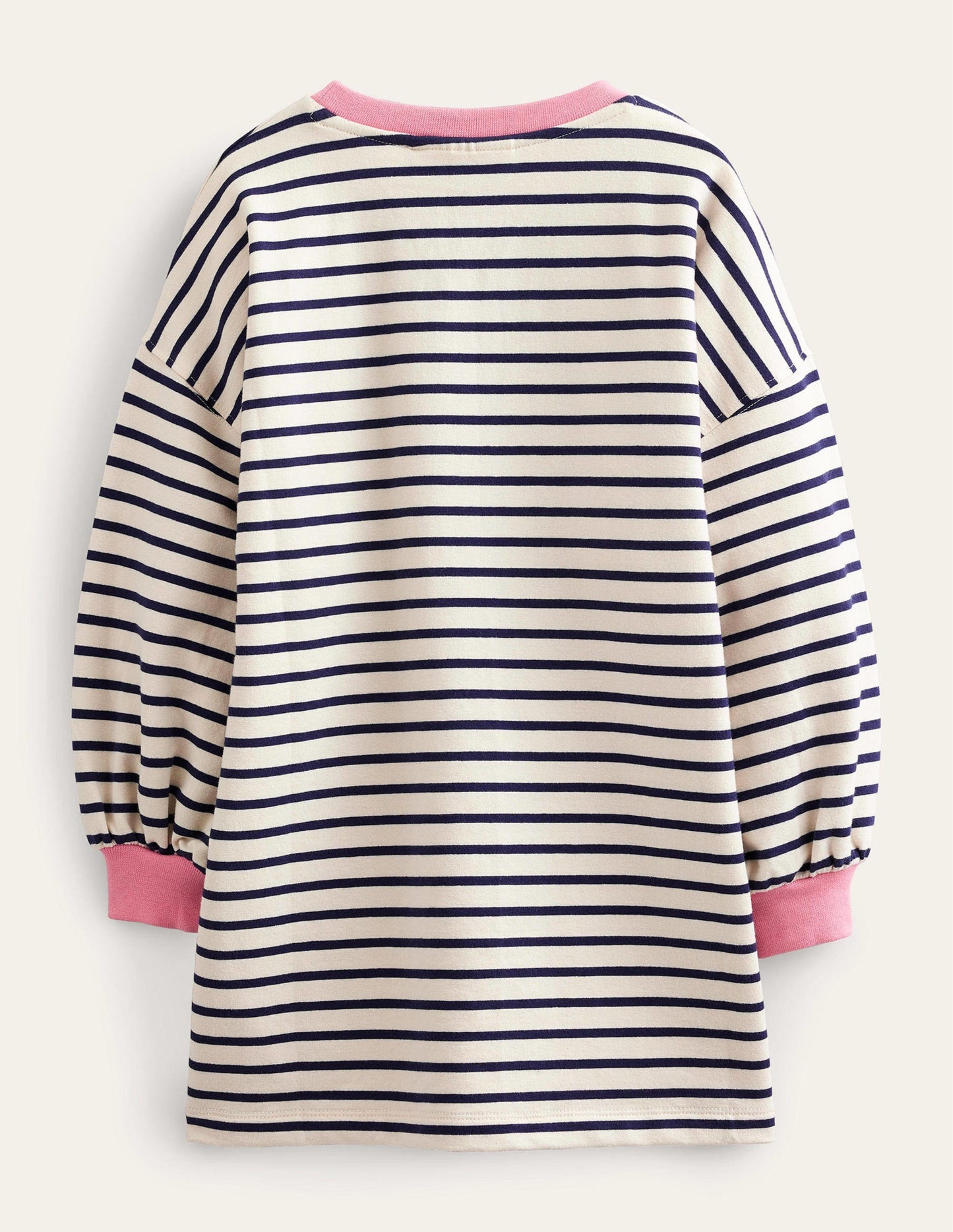 Graphic Sweat Tunic-Vanilla Pod/Navy Flowers