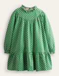 Lightweight Sweat Dress-Mountain Green Flower