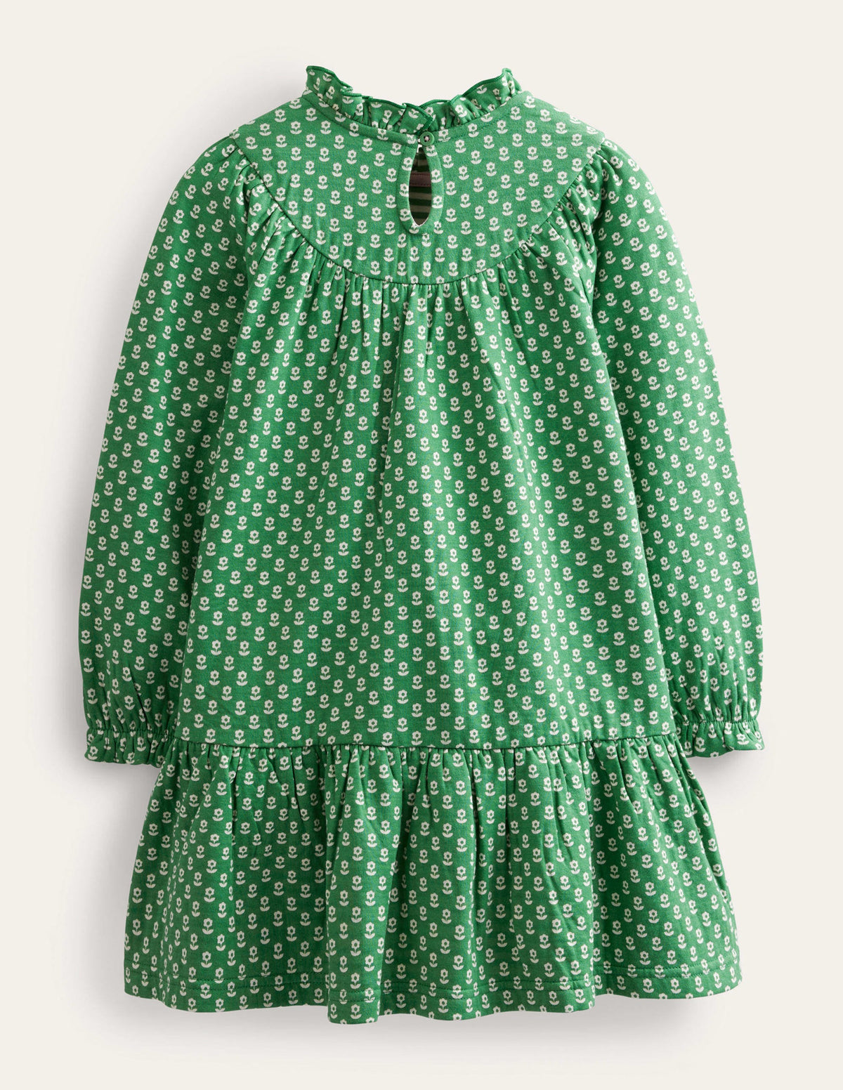 Lightweight Sweat Dress-Mountain Green Flower-2