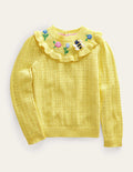 Pointelle Knit Top-Soft Lemon