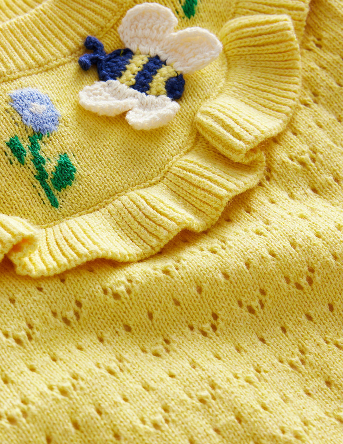 Pointelle Knit Top-Soft Lemon - Image 3