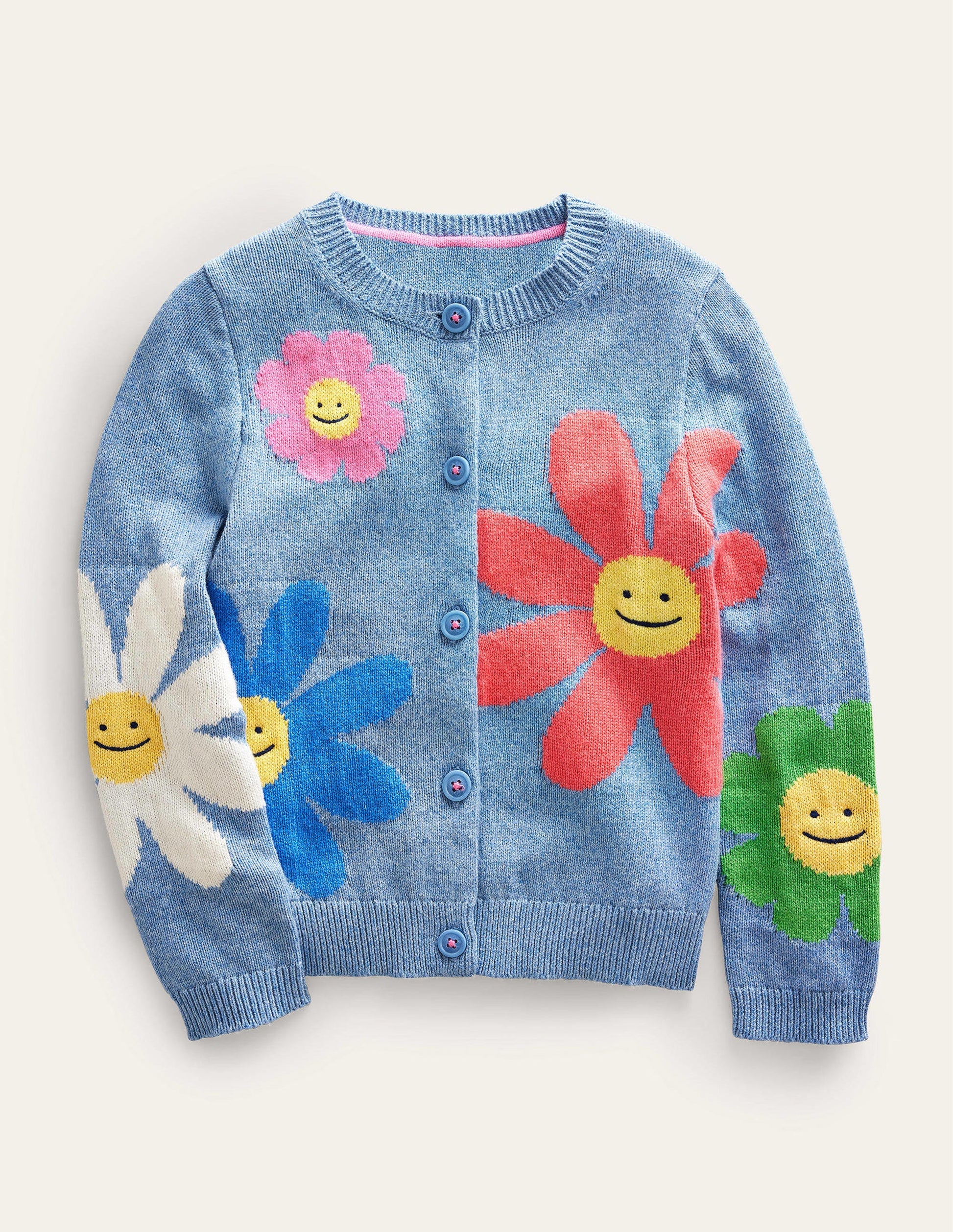 Fun Flower Cardigan-Multi Flowers-1