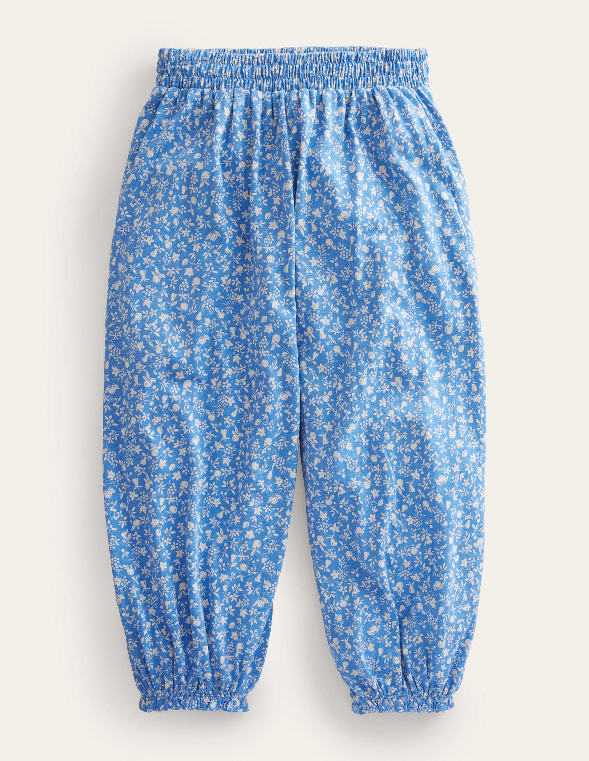 Jersey Harem Trousers-Penzance Blue Orchard-1