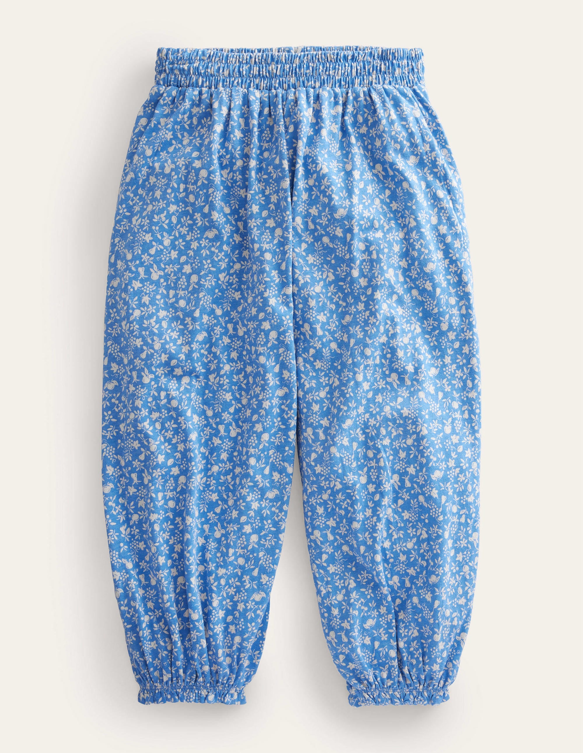 Jersey Harem Trousers-Penzance Blue Orchard - Image 1
