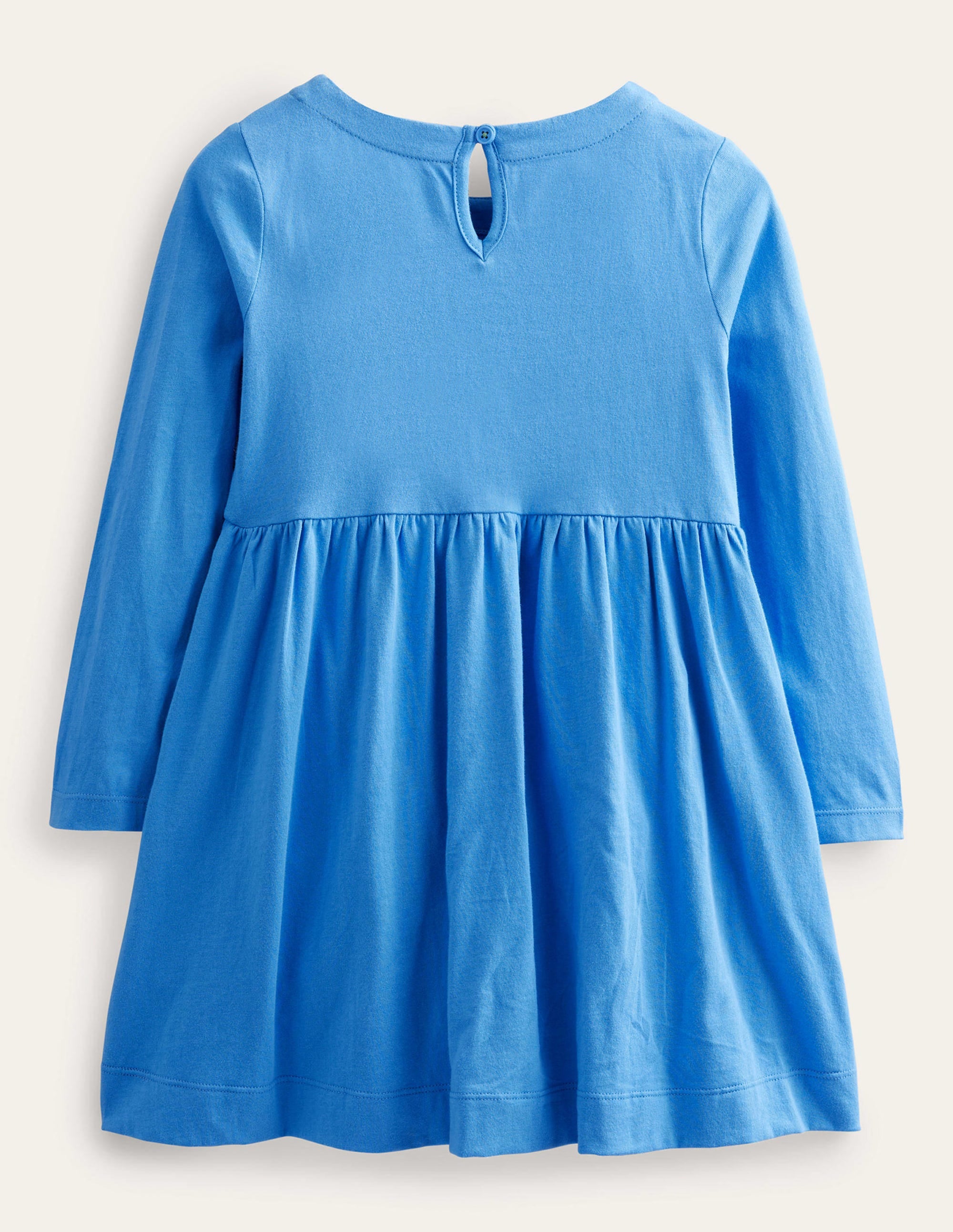 Flutter Jersey Dress-Penzance Blue Floral - Image 2