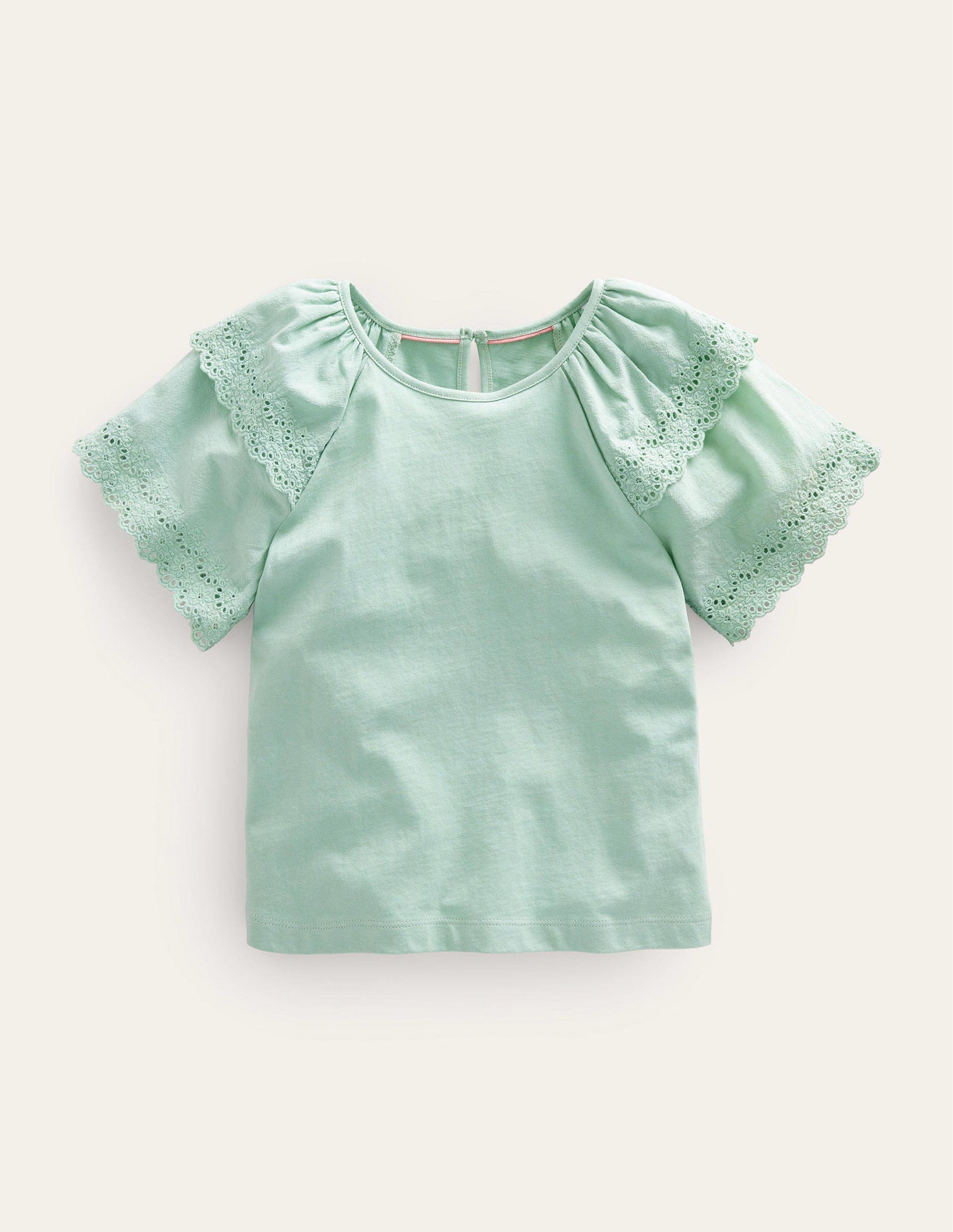 Broderie Mix T-shirt-Eton Blue-1