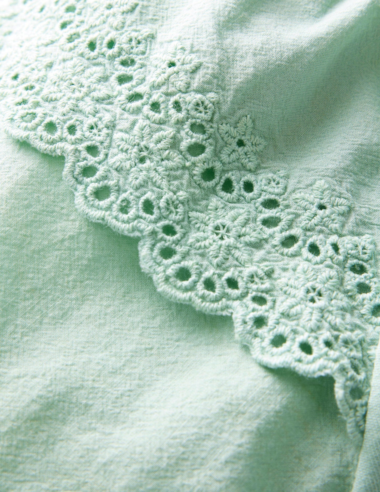 Broderie Mix T-shirt-Eton Blue