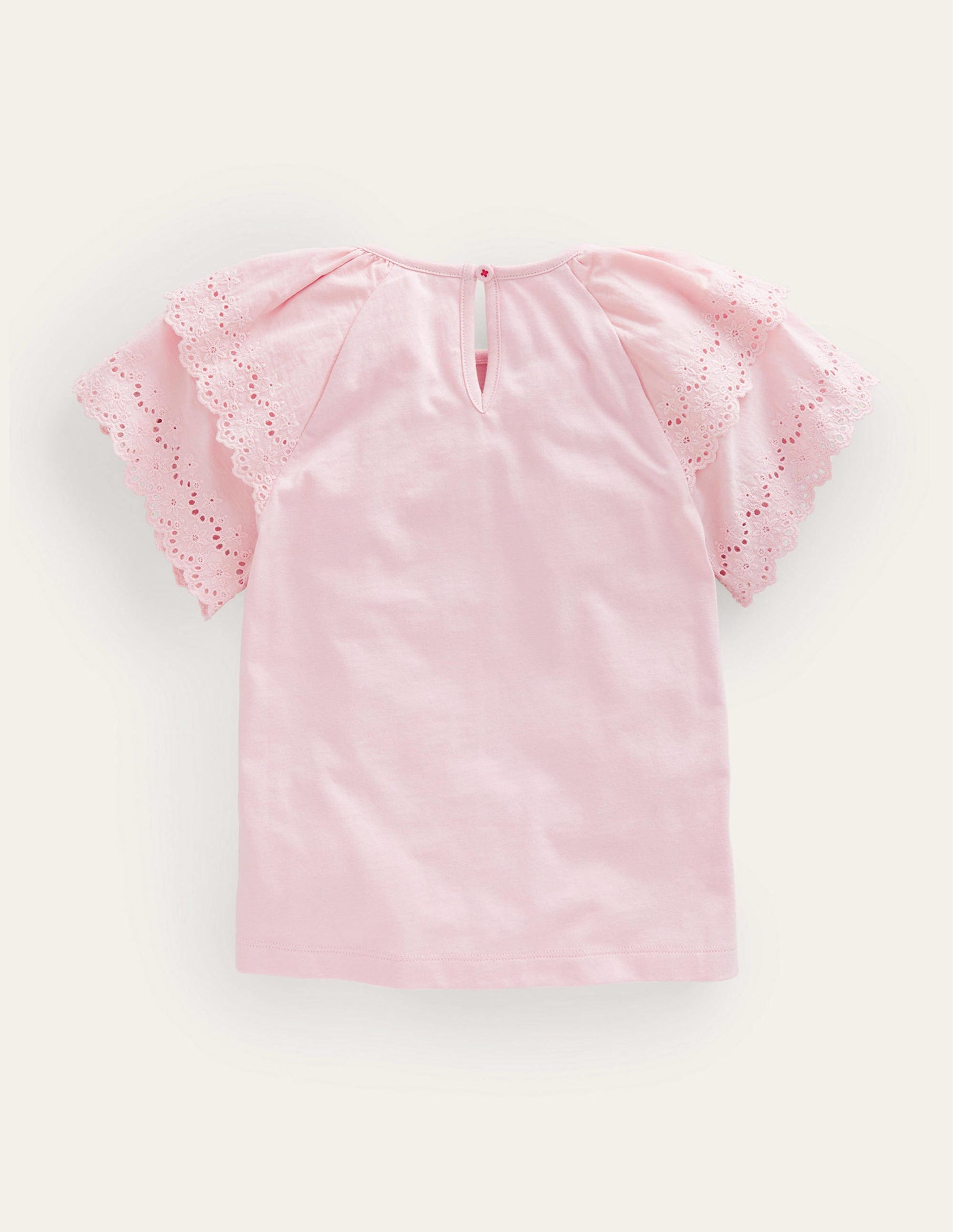 Broderie Mix T-shirt-Boto Pink-2