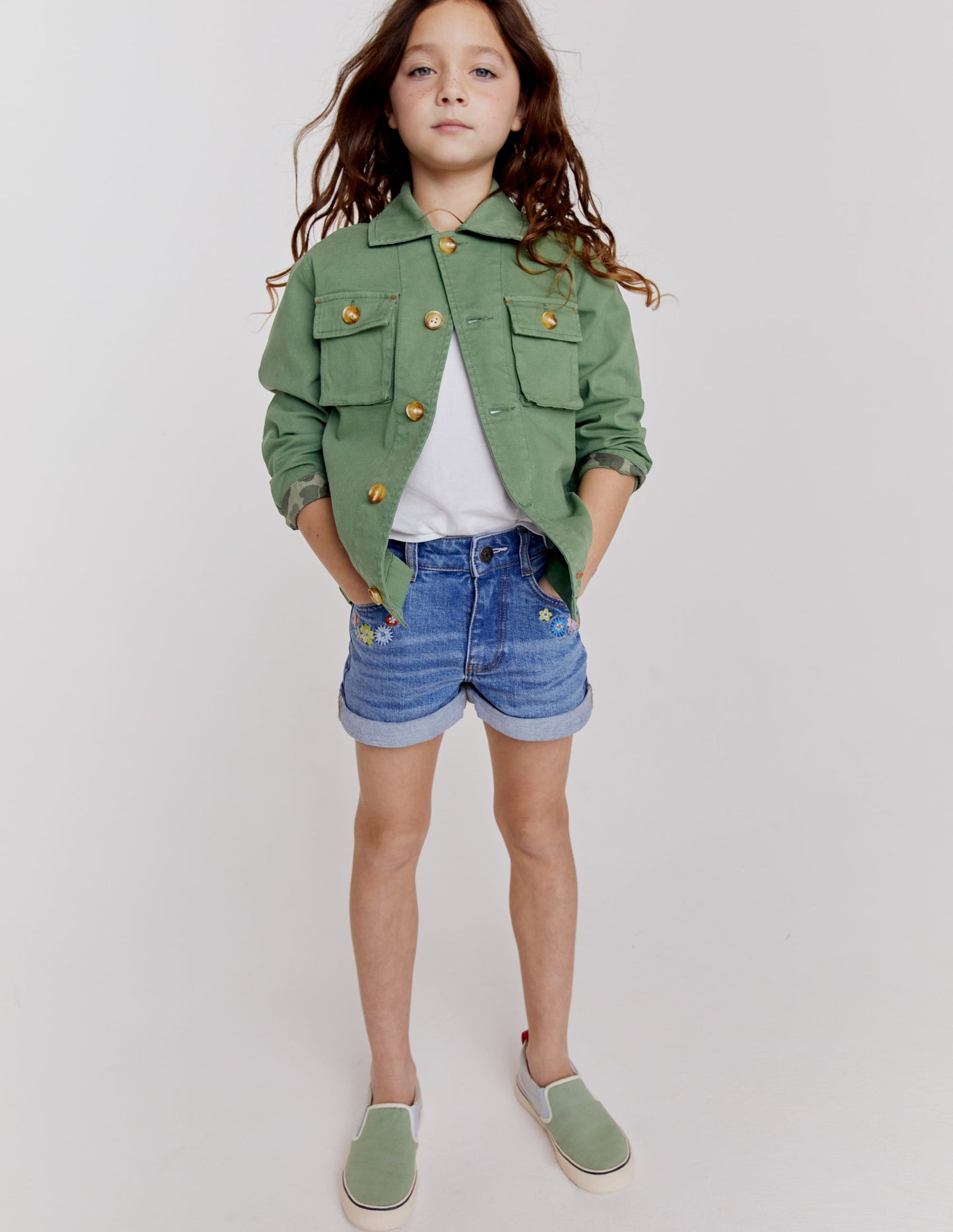 Broderie Mix T-shirt-White