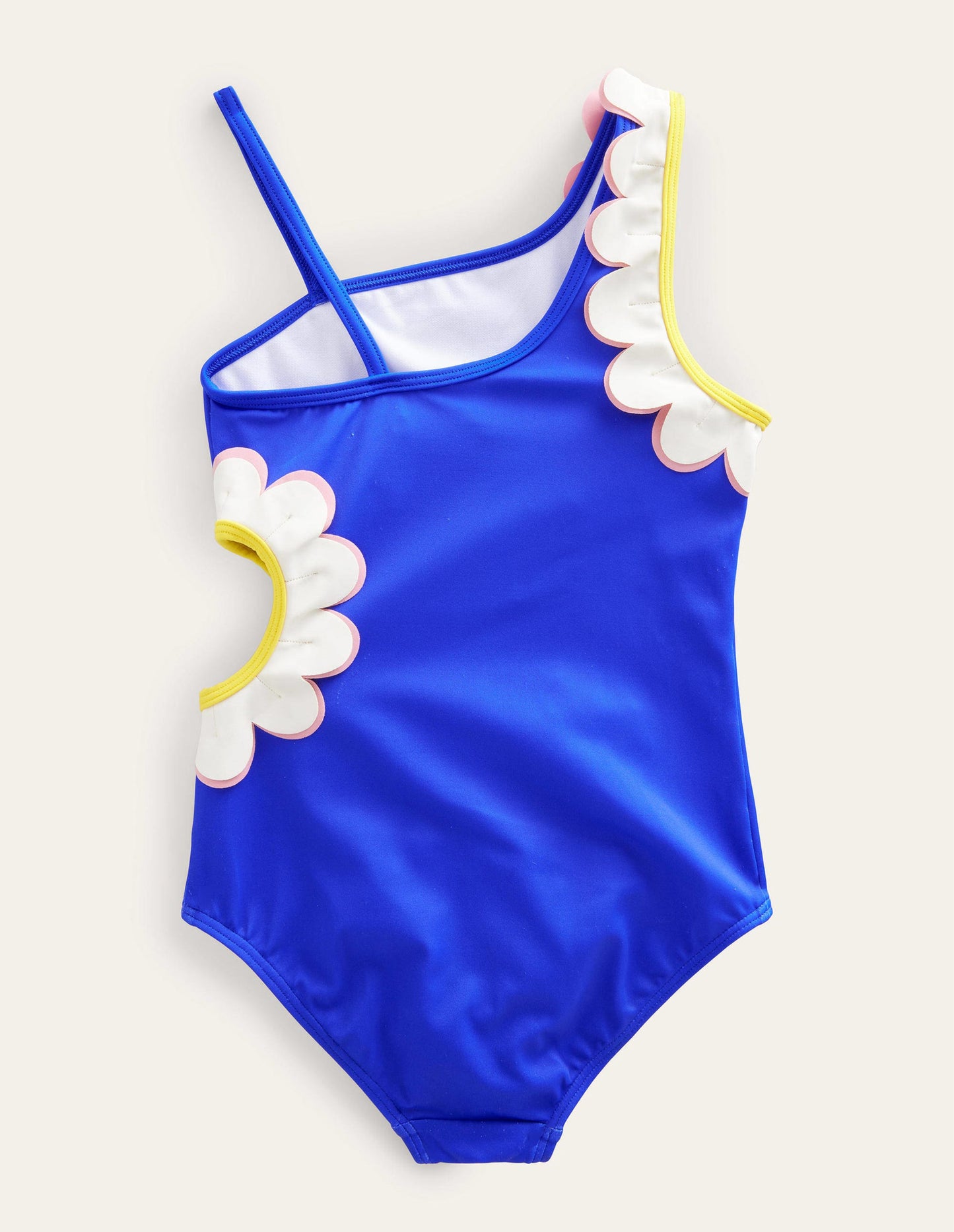 Cut-Out Flower Swimsuit-Cobalt Blue Flower