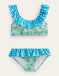 Frilly Bikini-Aqua Sea Floral Vine