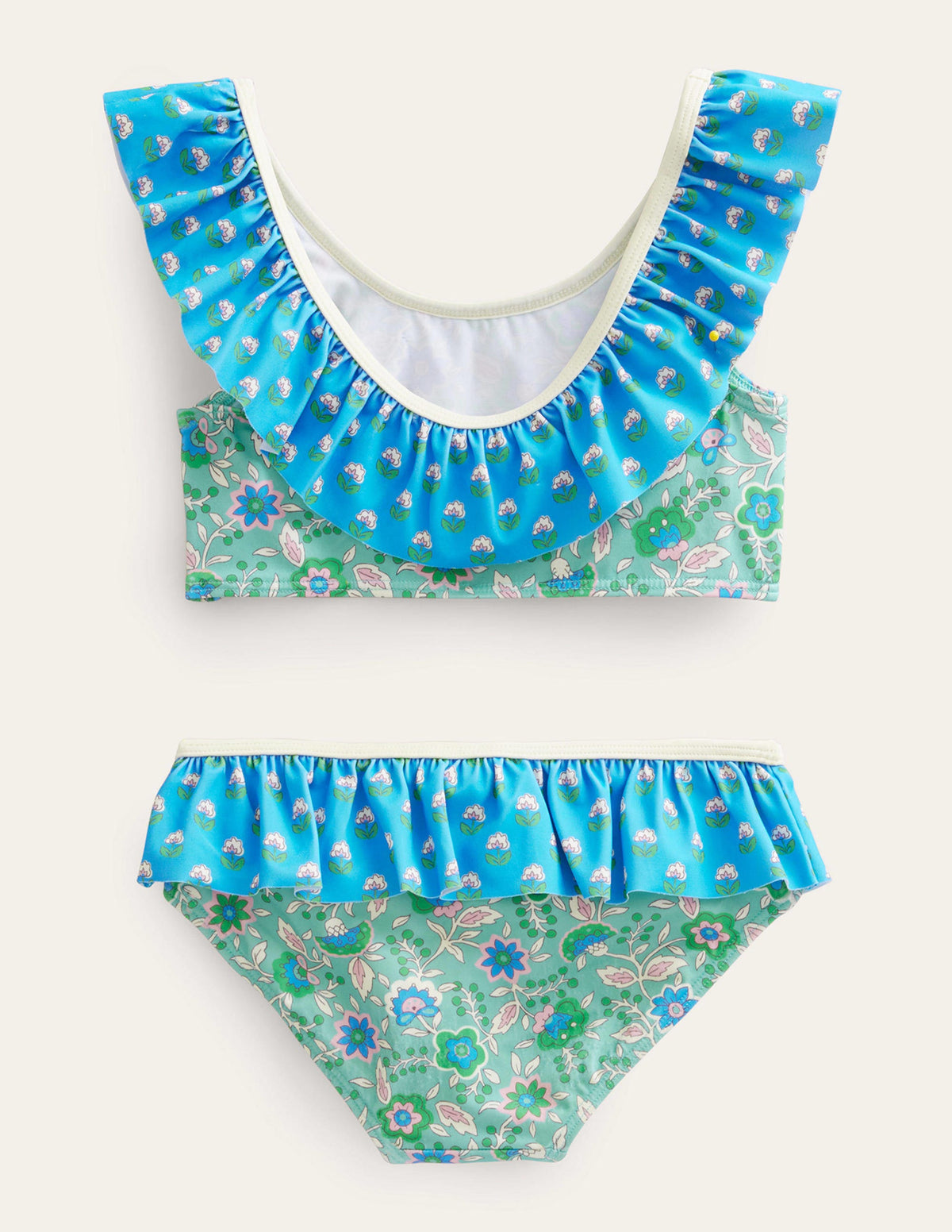 Frilly Bikini-Aqua Sea Floral Vine-2