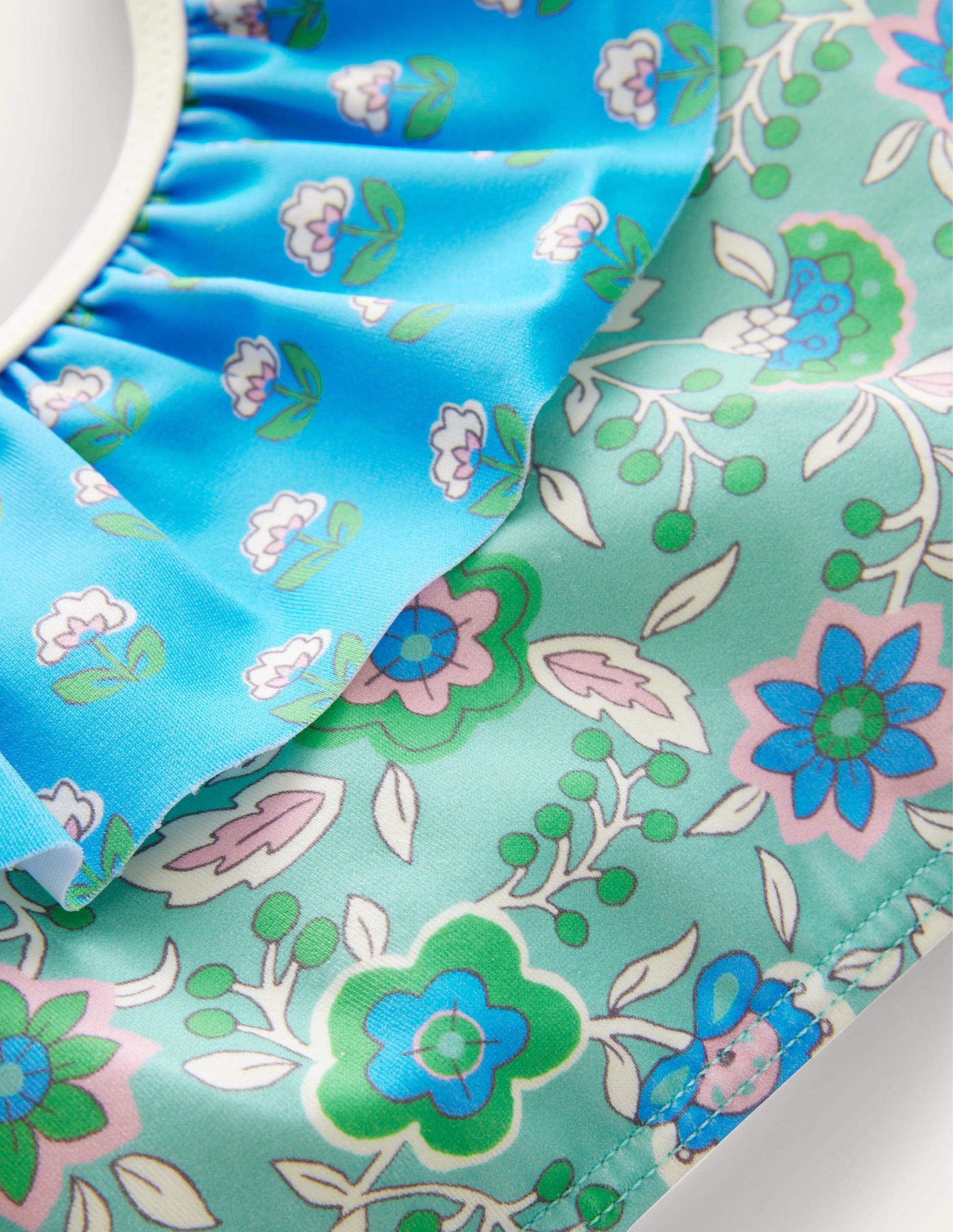 Frilly Bikini-Aqua Sea Floral Vine-3