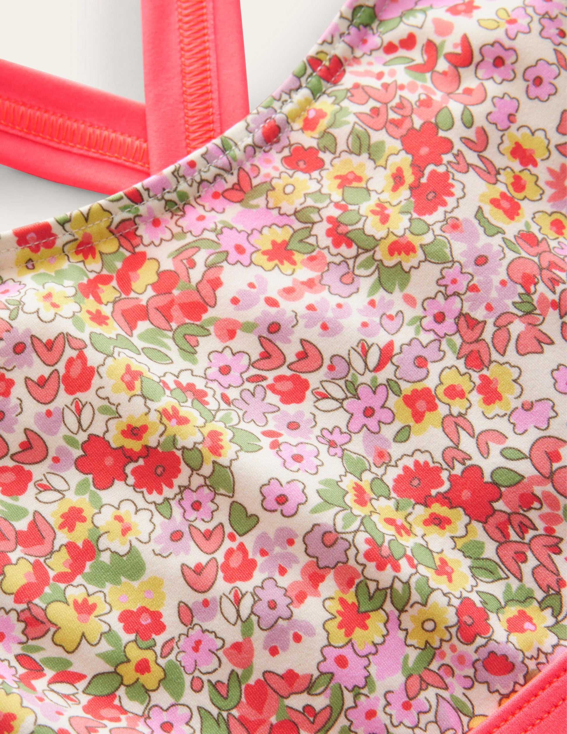 Cross Back Bikini Top-Vanilla Pod Spring Time Floral-3