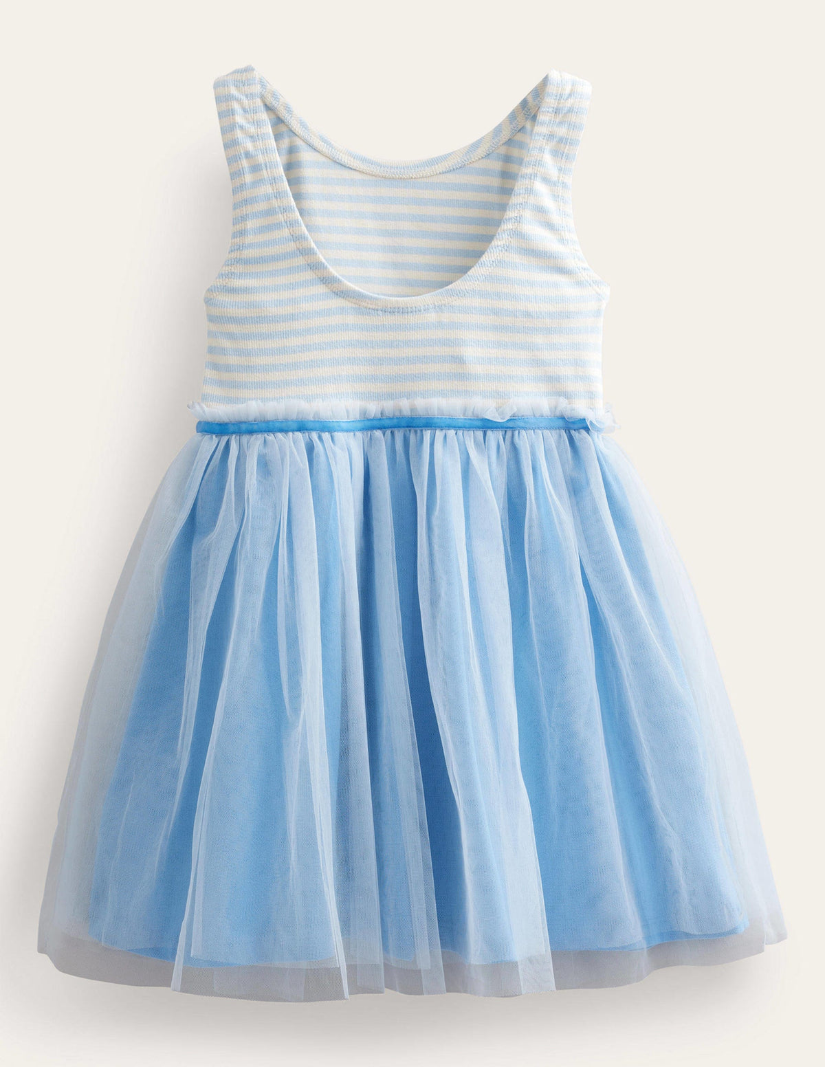 Jersey Tulle Mix Dress-Provence Blue - Image 2