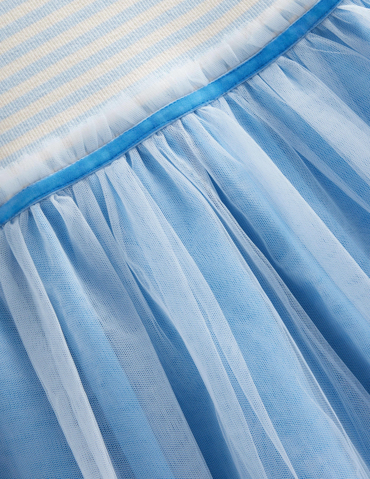 Jersey Tulle Mix Dress-Provence Blue - Image 3
