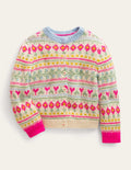 Oversized Fair Isle Cardigan-Multi