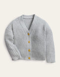 Fluffy Cardigan-Sliver Marl