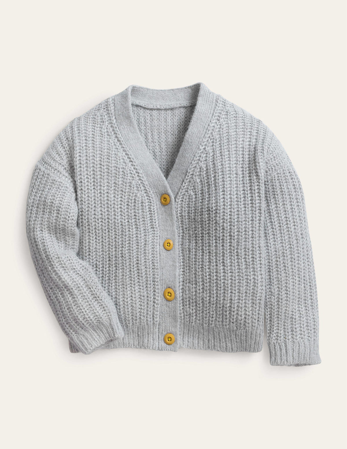 Fluffy Cardigan-Sliver Marl-1