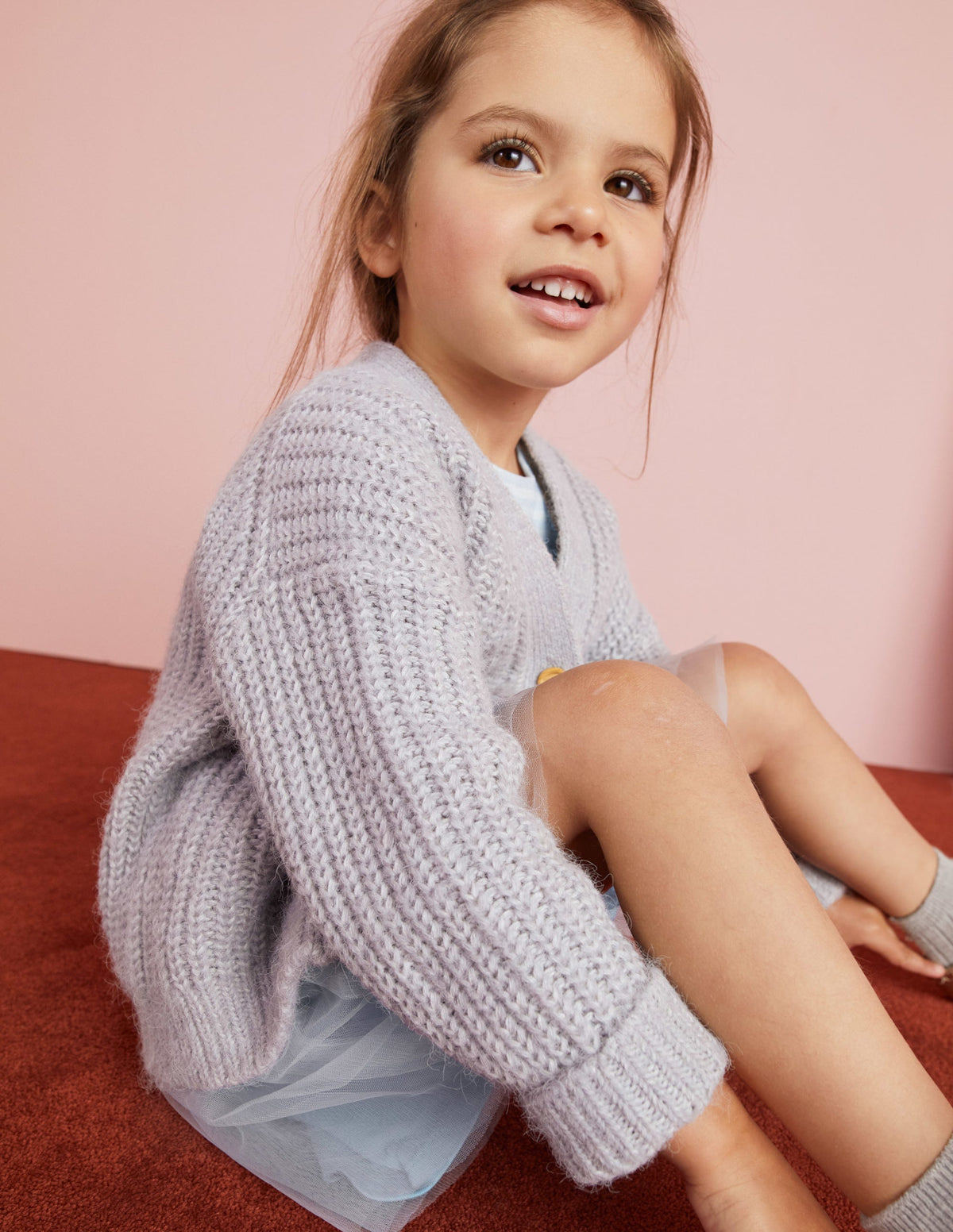 Fluffy Cardigan-Sliver Marl - Image 6