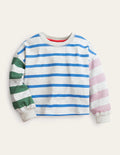 Relaxed Sweatshirt-Oatmeal/Penzance Blue