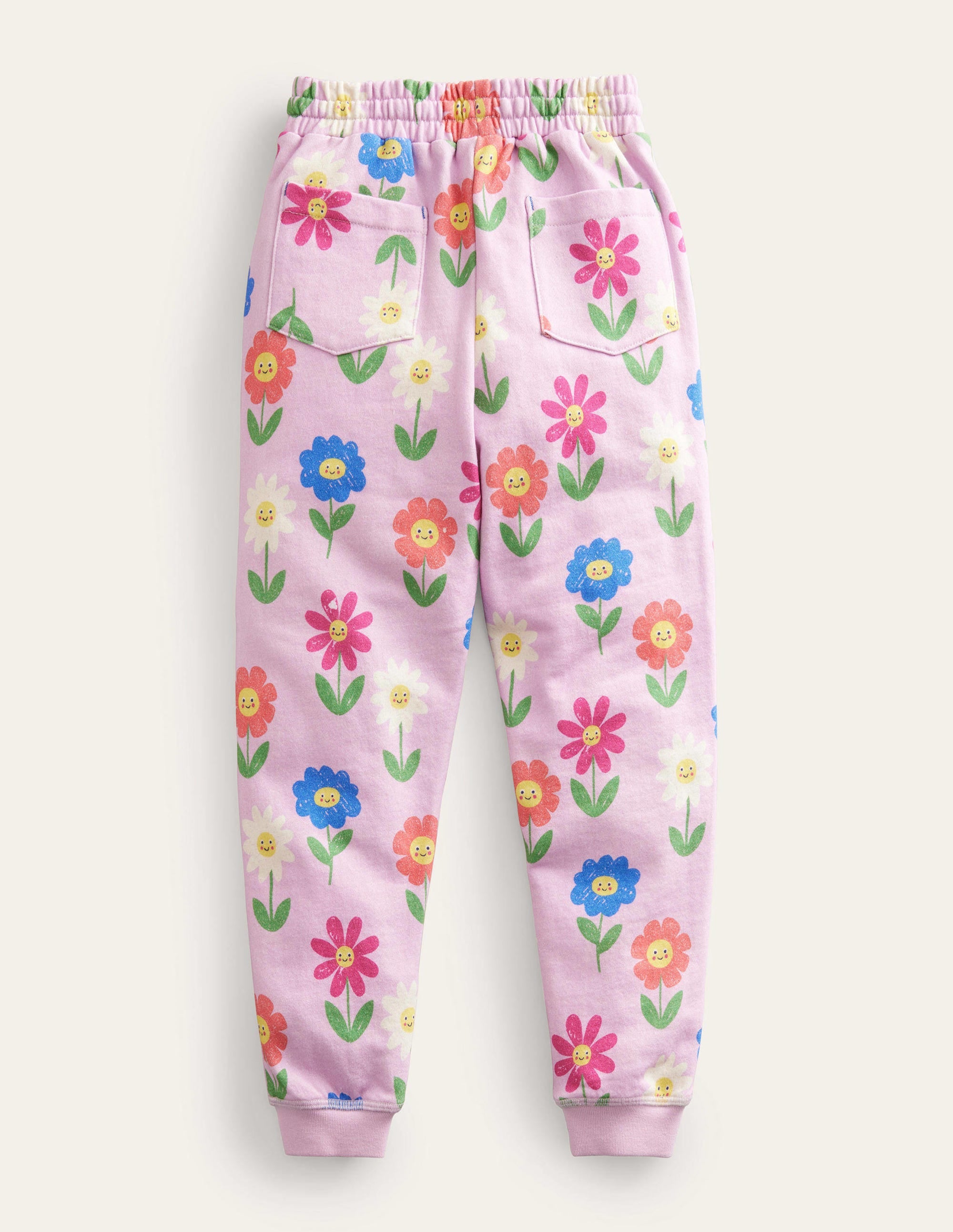 Printed Joggers-Winsome Pink Flowers - Image 2