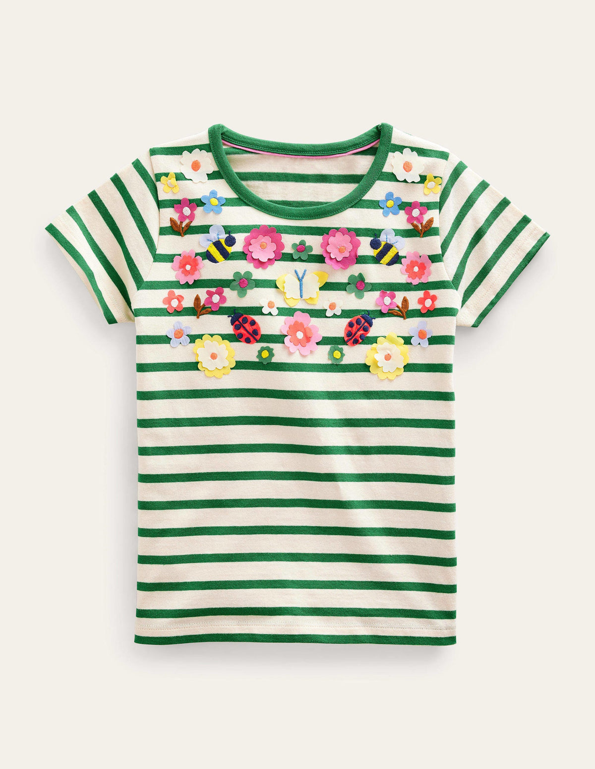 Flutter T-shirt-Highland Green/Vanilla Pod - Image 1