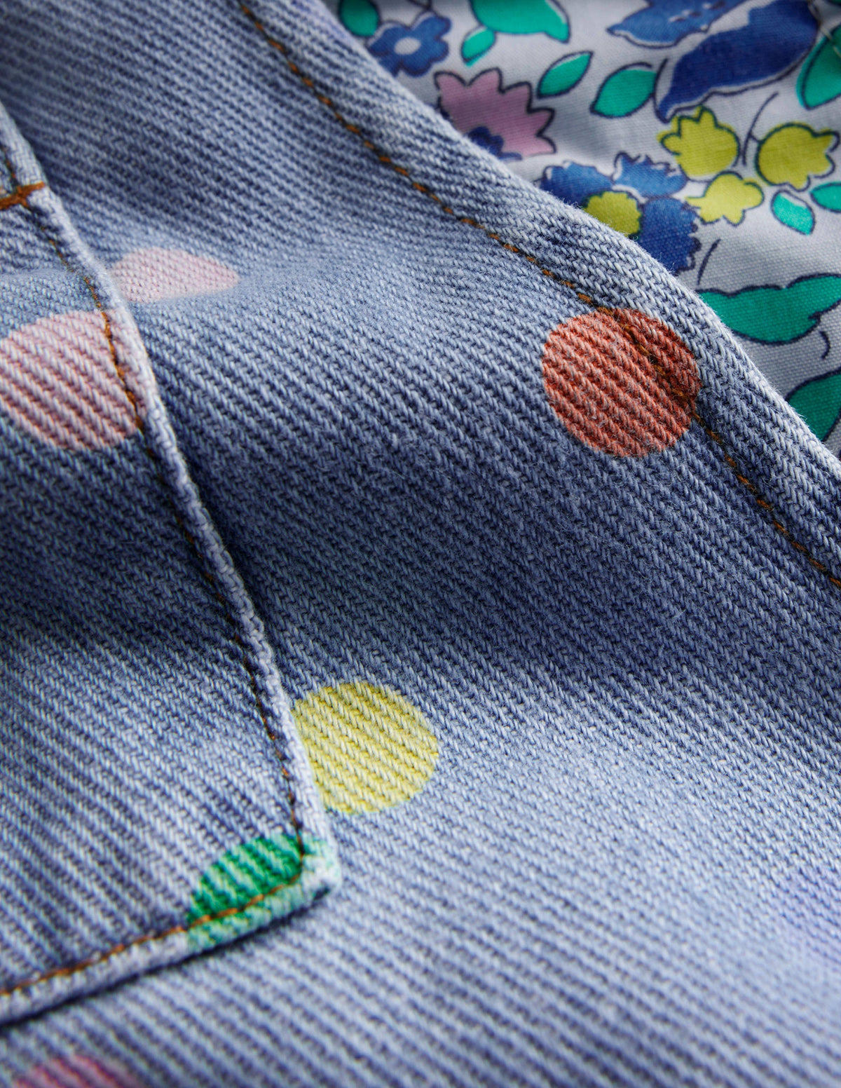 Relaxed Dungarees-Denim Multi Spot-3