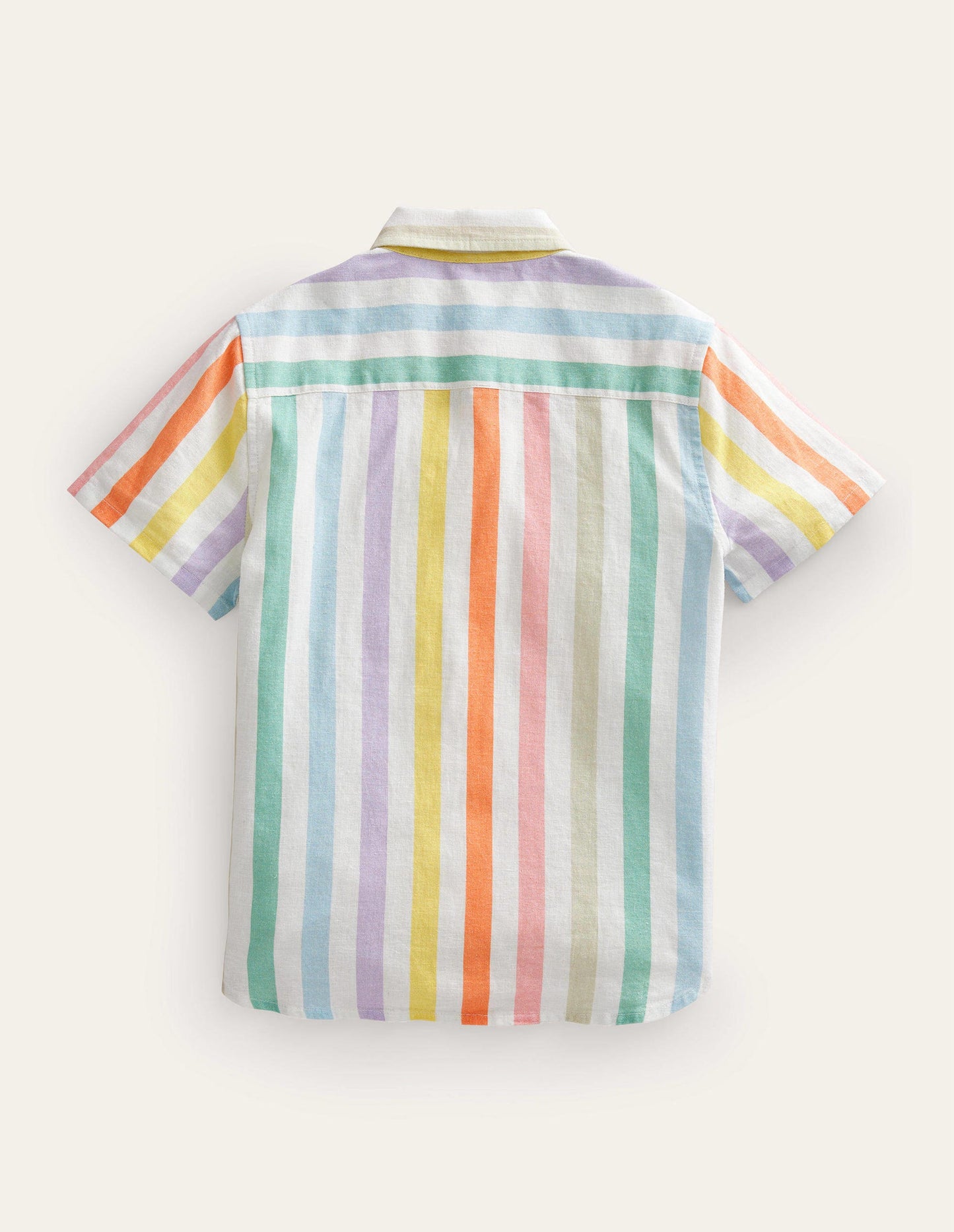 Cotton Linen Shirt-Buttercup and Csarite Rainbow