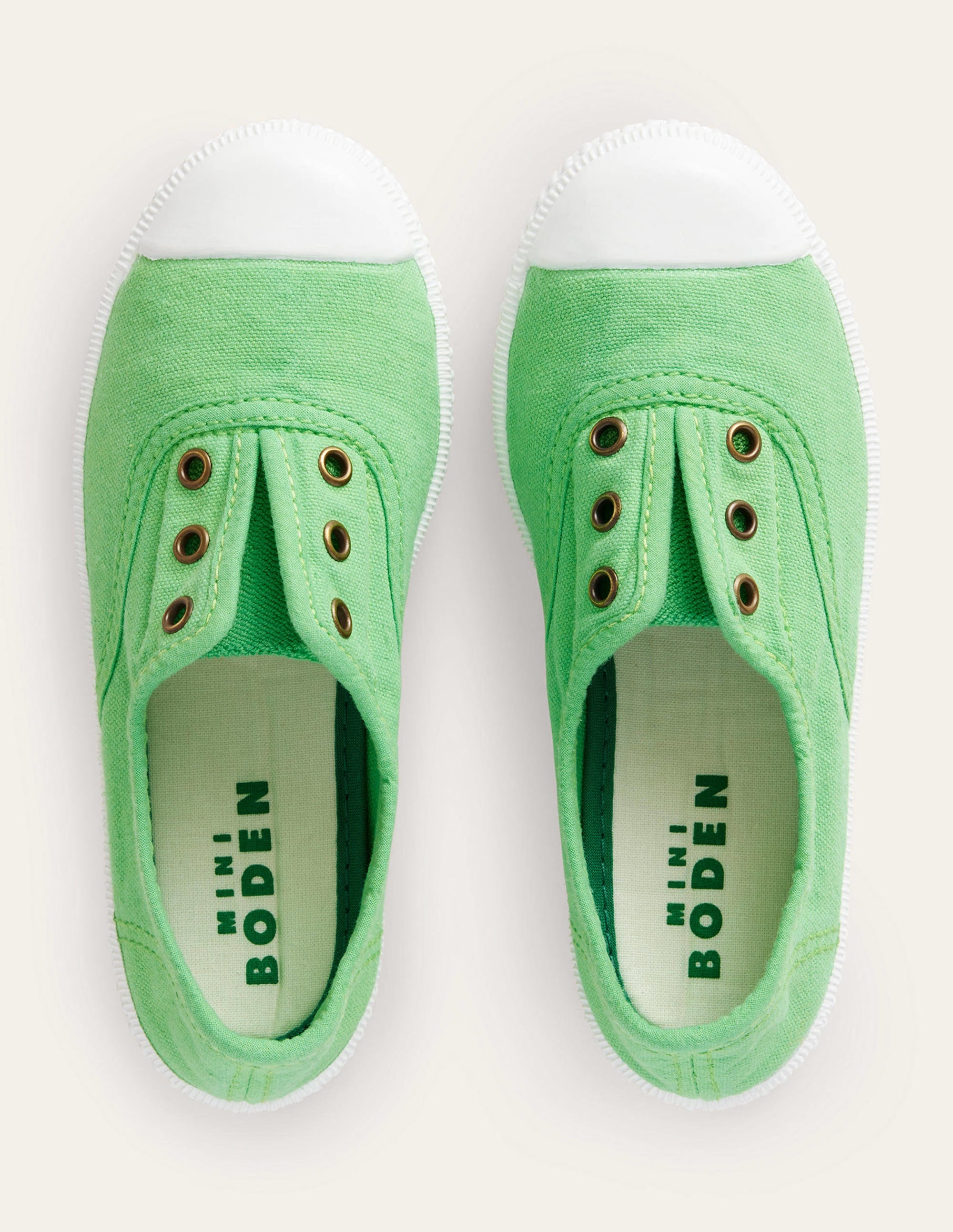 Laceless Canvas Pull-ons-Green - Image 4