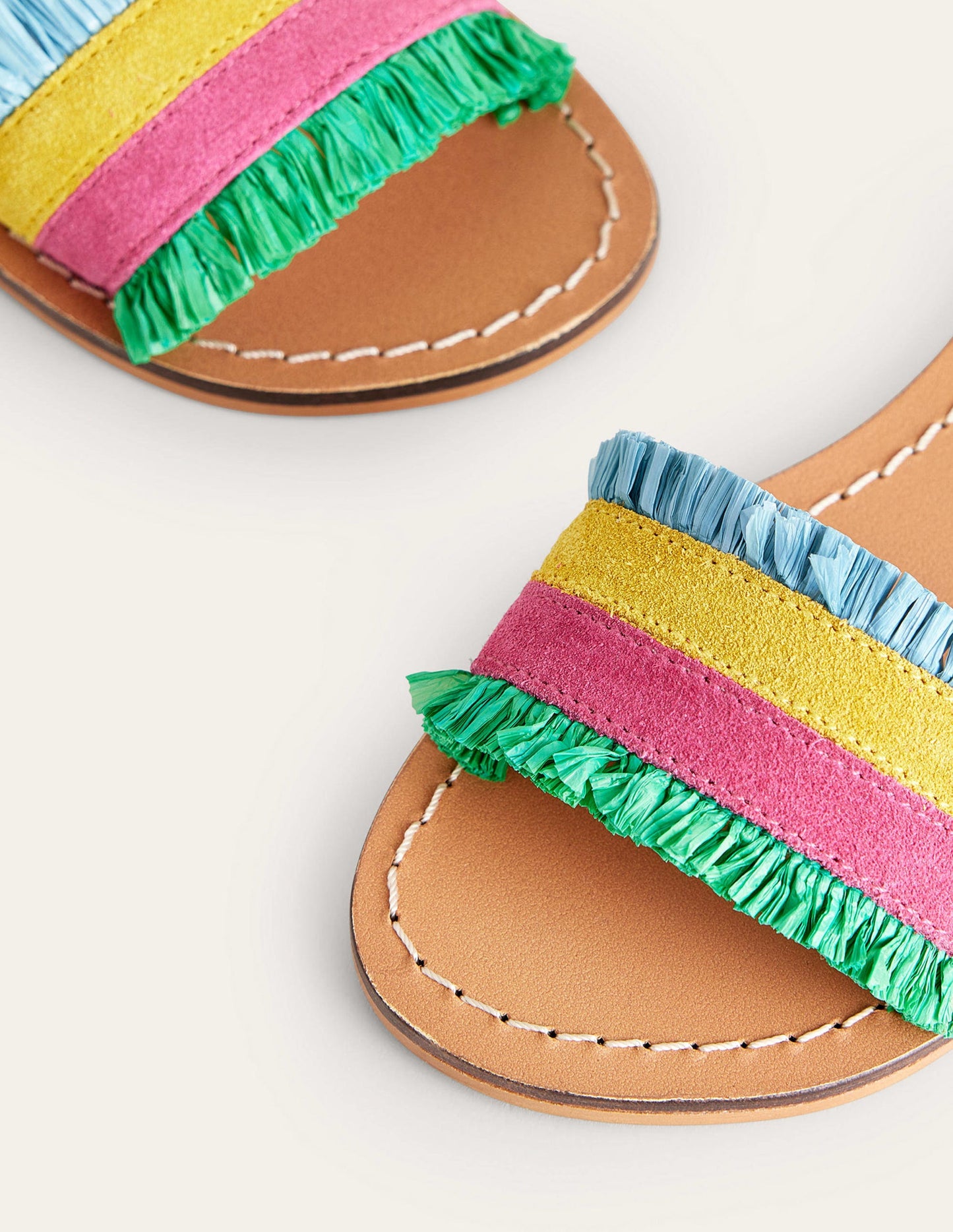 Raffia Sandals-Multi